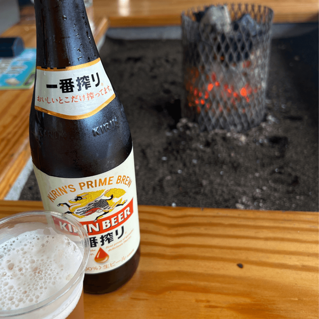 炉端とビール