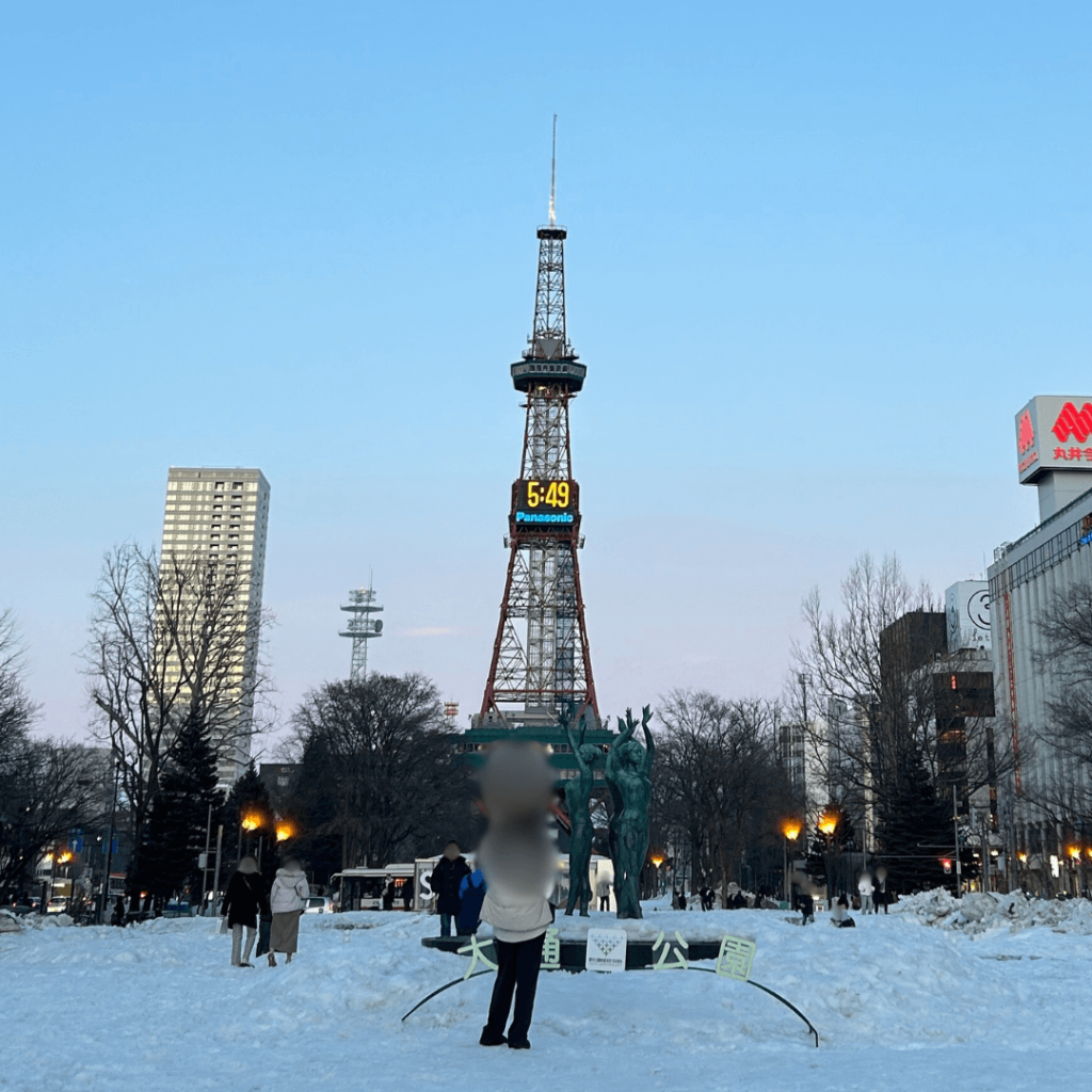 3月夕方のテレビ塔