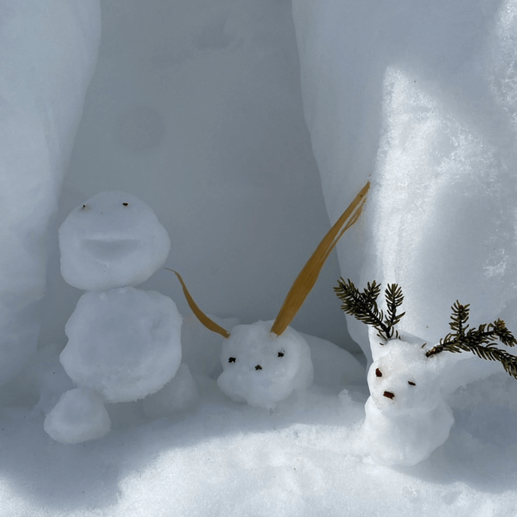 雪遊びで作りました
