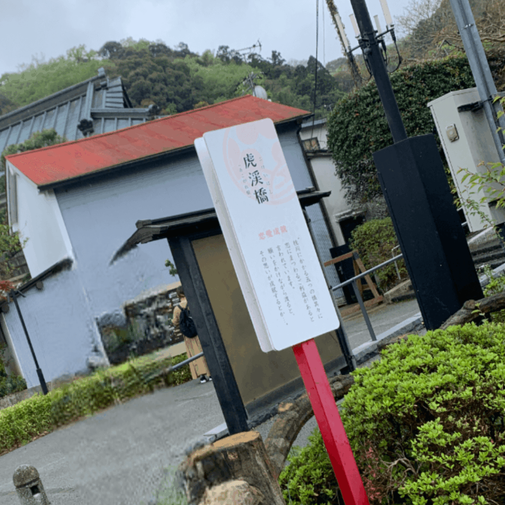 虎渓橋の看板