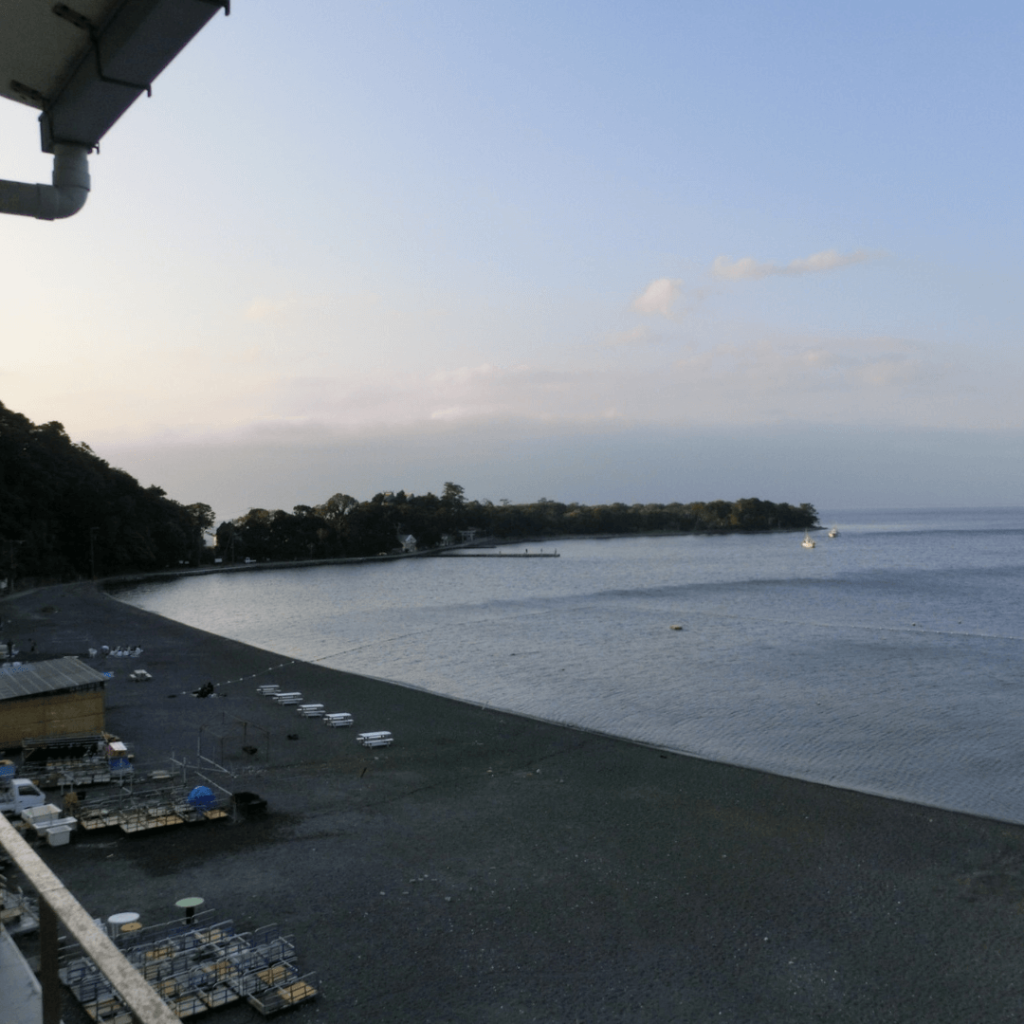 大瀬館から見た海岸