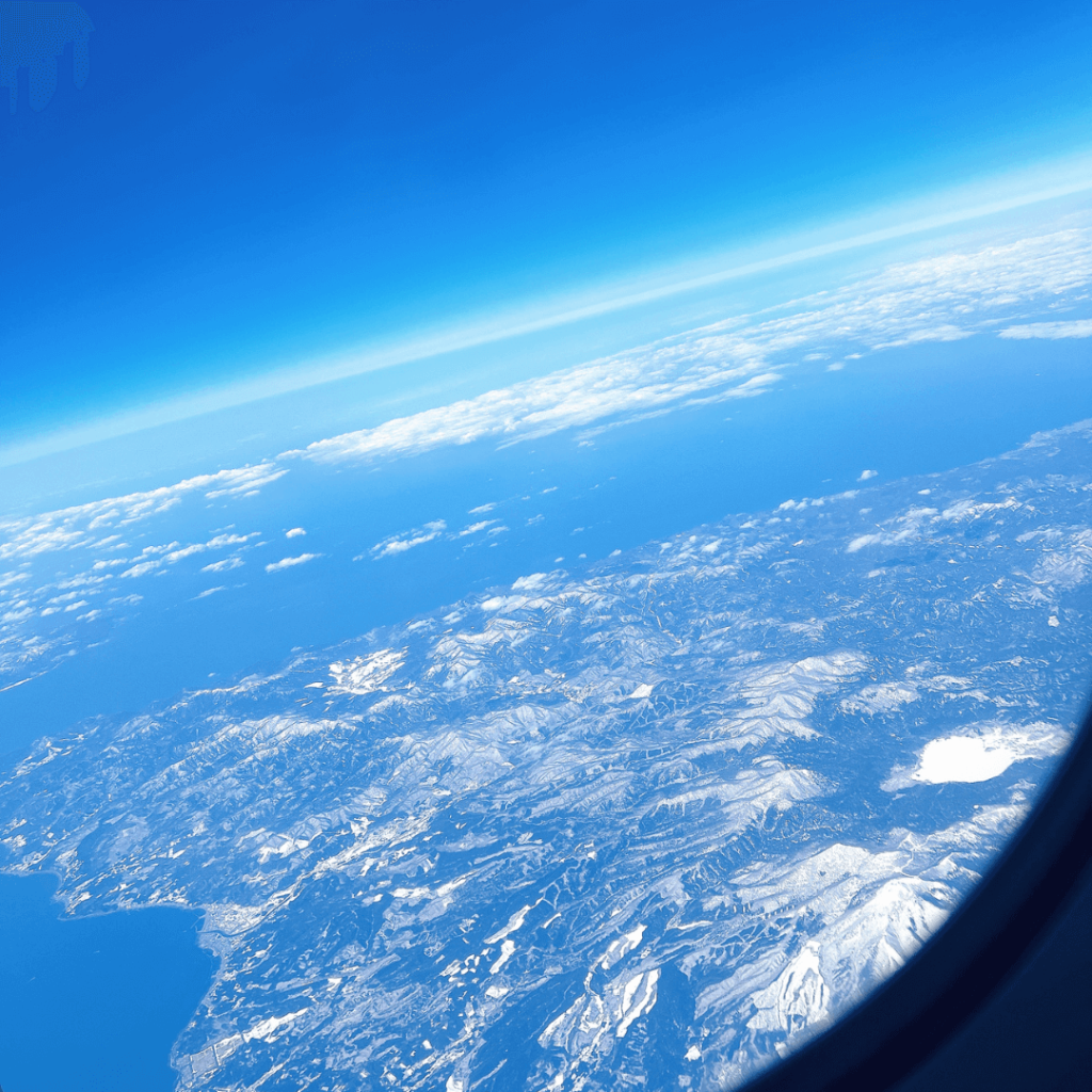 飛行機から見える景色が絶景すぎる