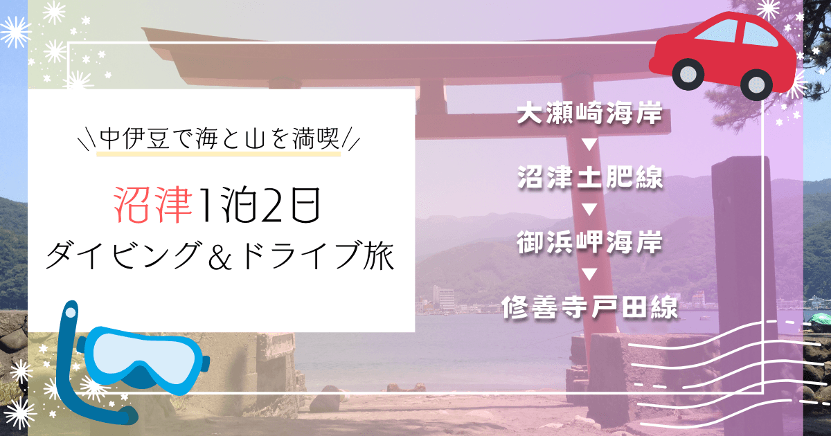 中伊豆で海と山を満喫！沼津1泊2日ダイビング＆絶景ドライブ旅