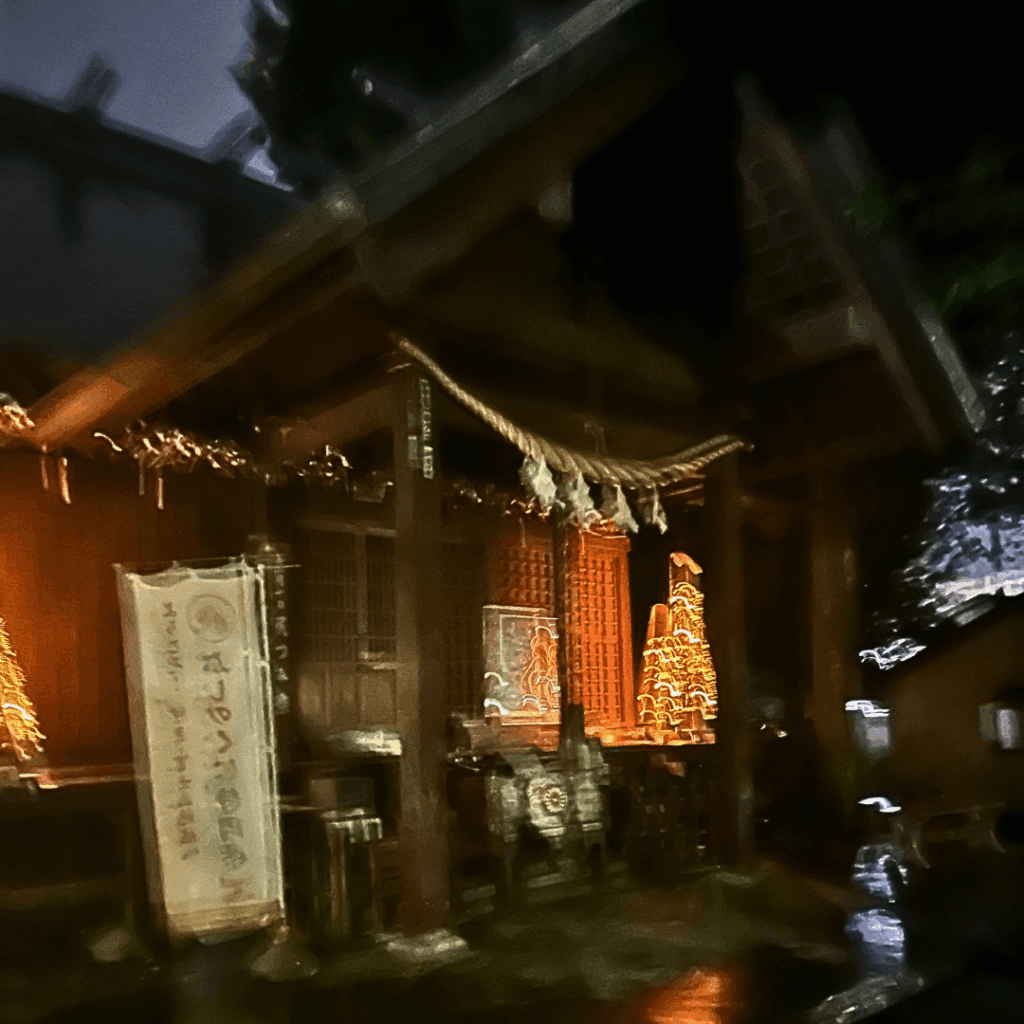 夜の音無神社(手振れですみません笑)