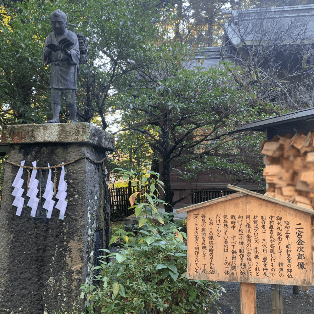 二宮金次郎の銅像
