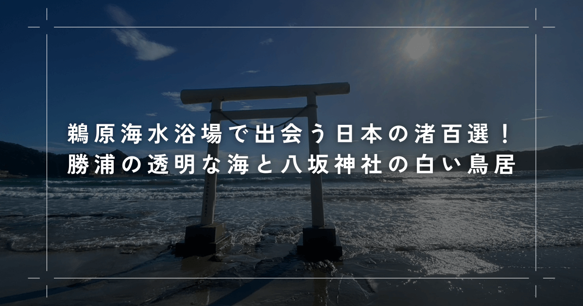 【千葉・勝浦】鵜原海水浴場で出会う日本の渚百選！勝浦の透明な海と八坂神社の白い鳥居