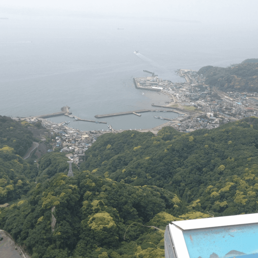 出港した船も見えます
