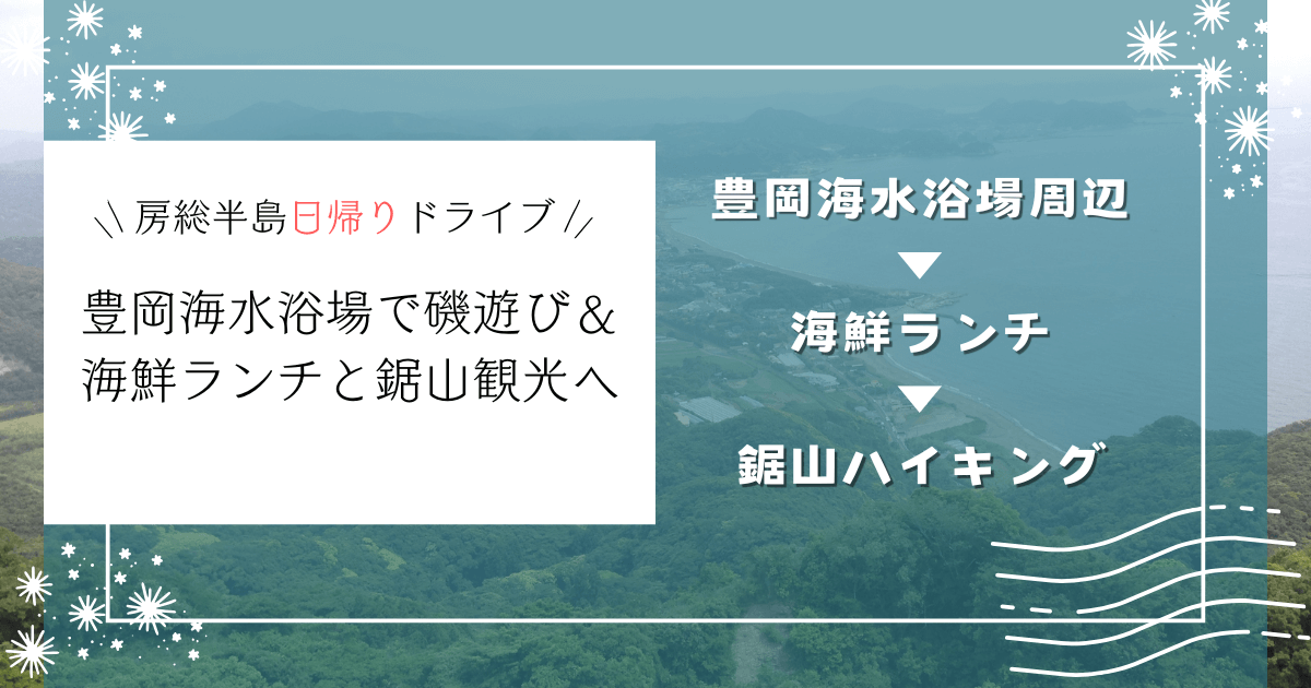 房総半島日帰りドライブ！豊岡海水浴場で磯遊び＆海鮮丼ランチと鋸山観光へ