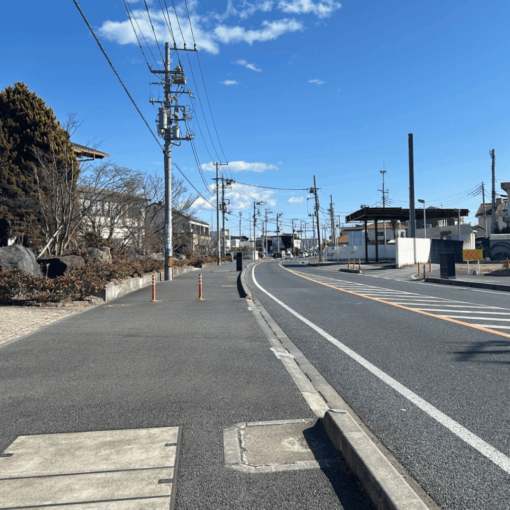 那珂湊駅からの道