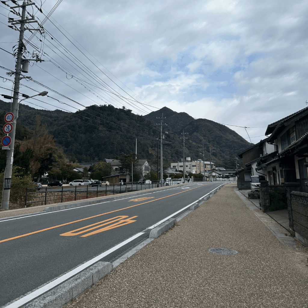 歩いて向かう景観も素敵