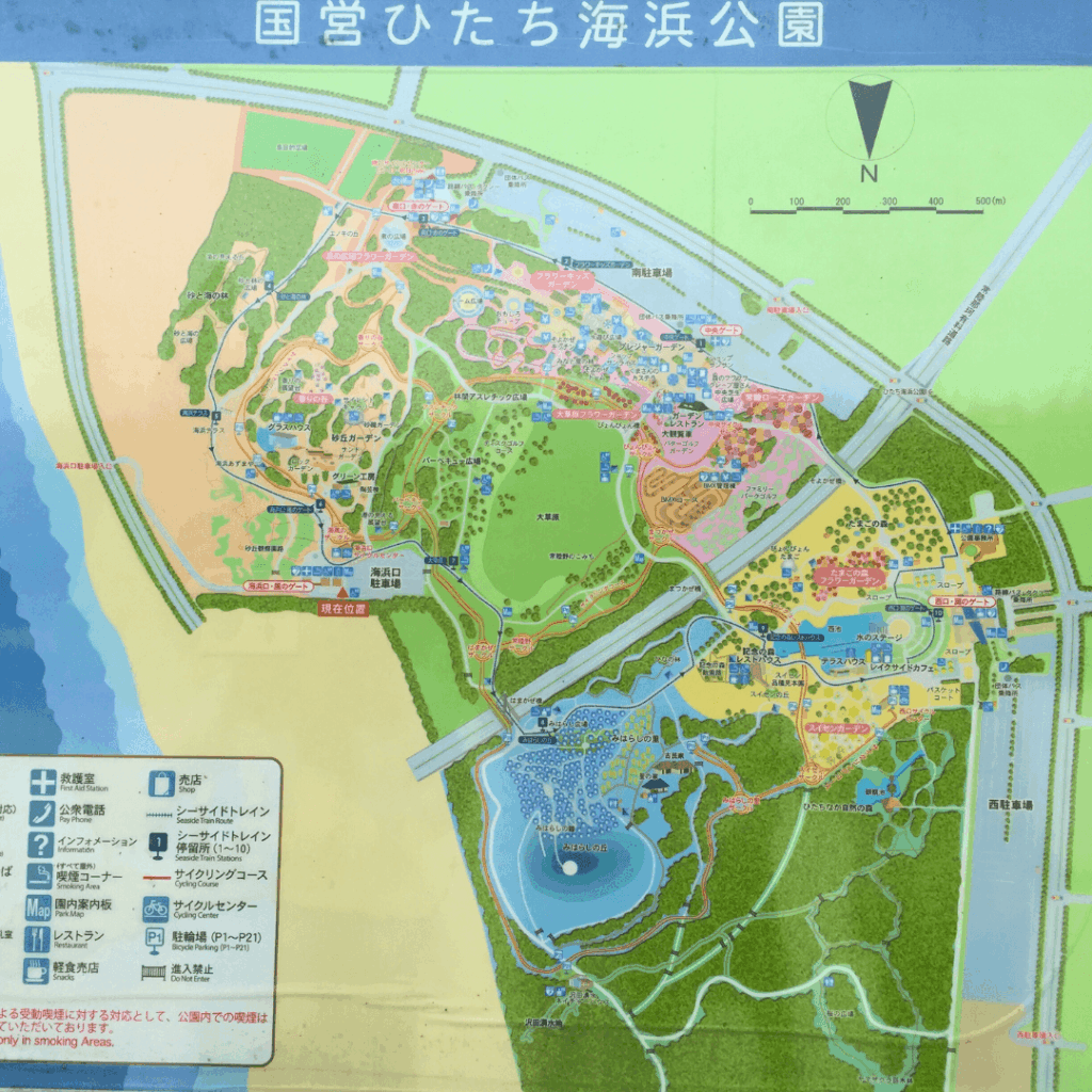 ひたち海浜公園のマップ