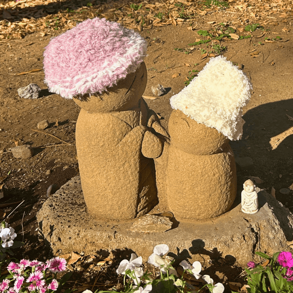 毛糸の帽子が可愛い